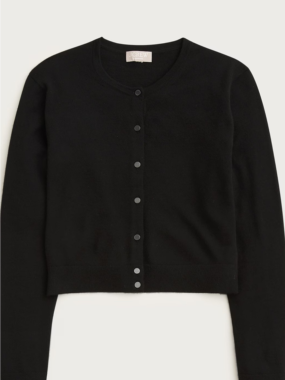 NWT J. Crew Featherweight Cashmere Cardigan Sz M black
